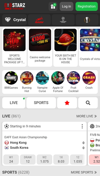 Ставки на спорт 888Starz
